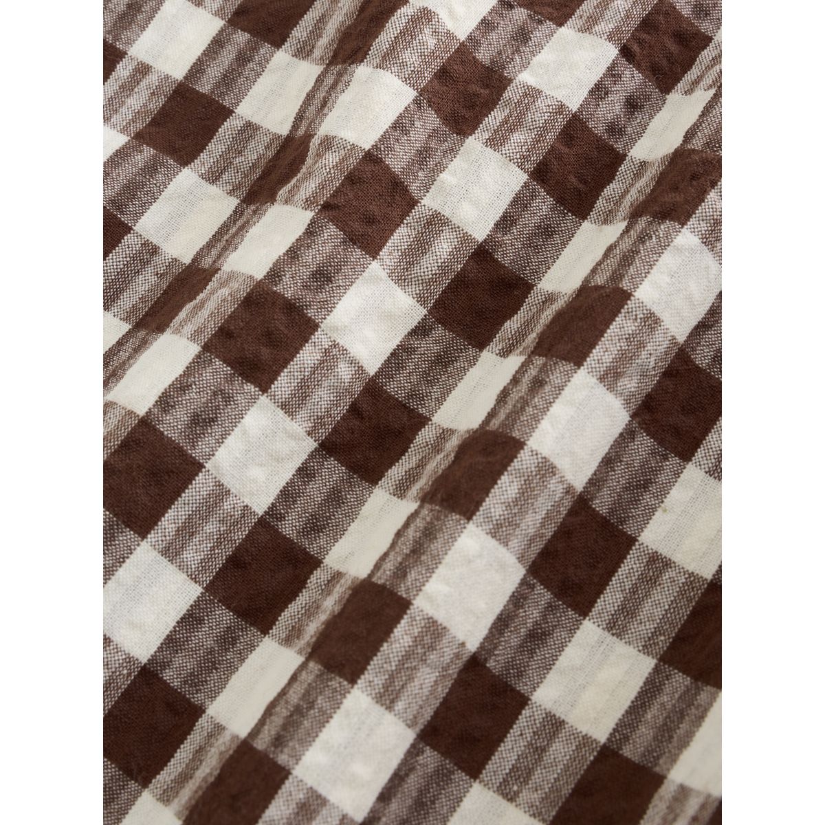 Pantalon droit court avec imprimé homards vichy marron chocolat, NEXT