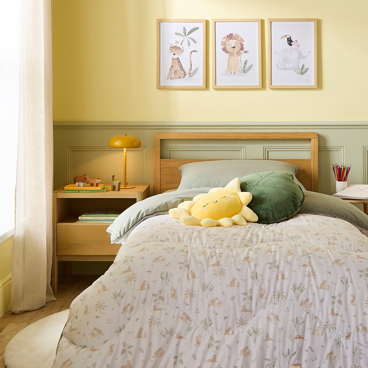 4.5 Tog Coverless Duvet Set Leopard natural, NIGHT LARK