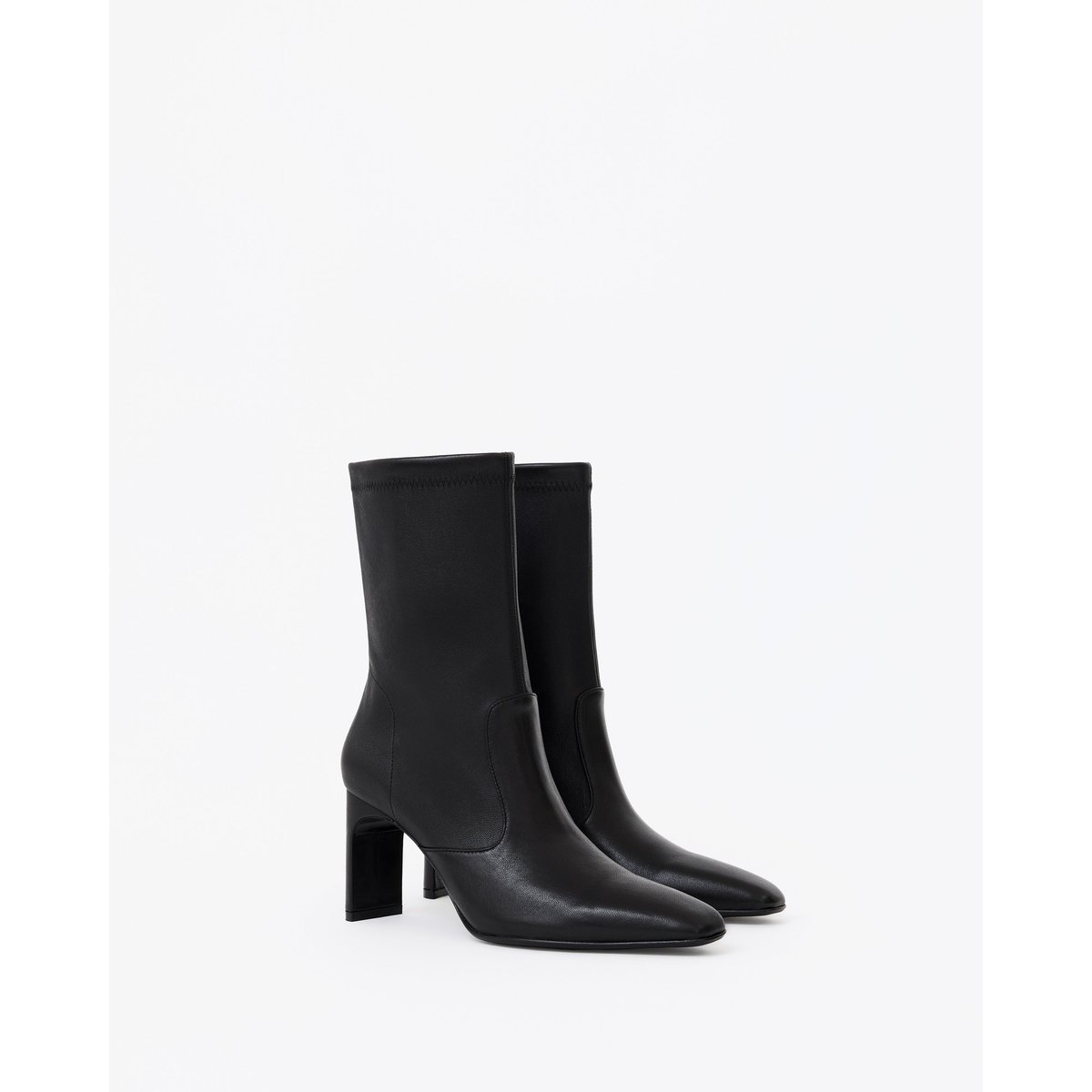 Bottines en cuir stretch à bout effilé VERNER noir, MI MAI