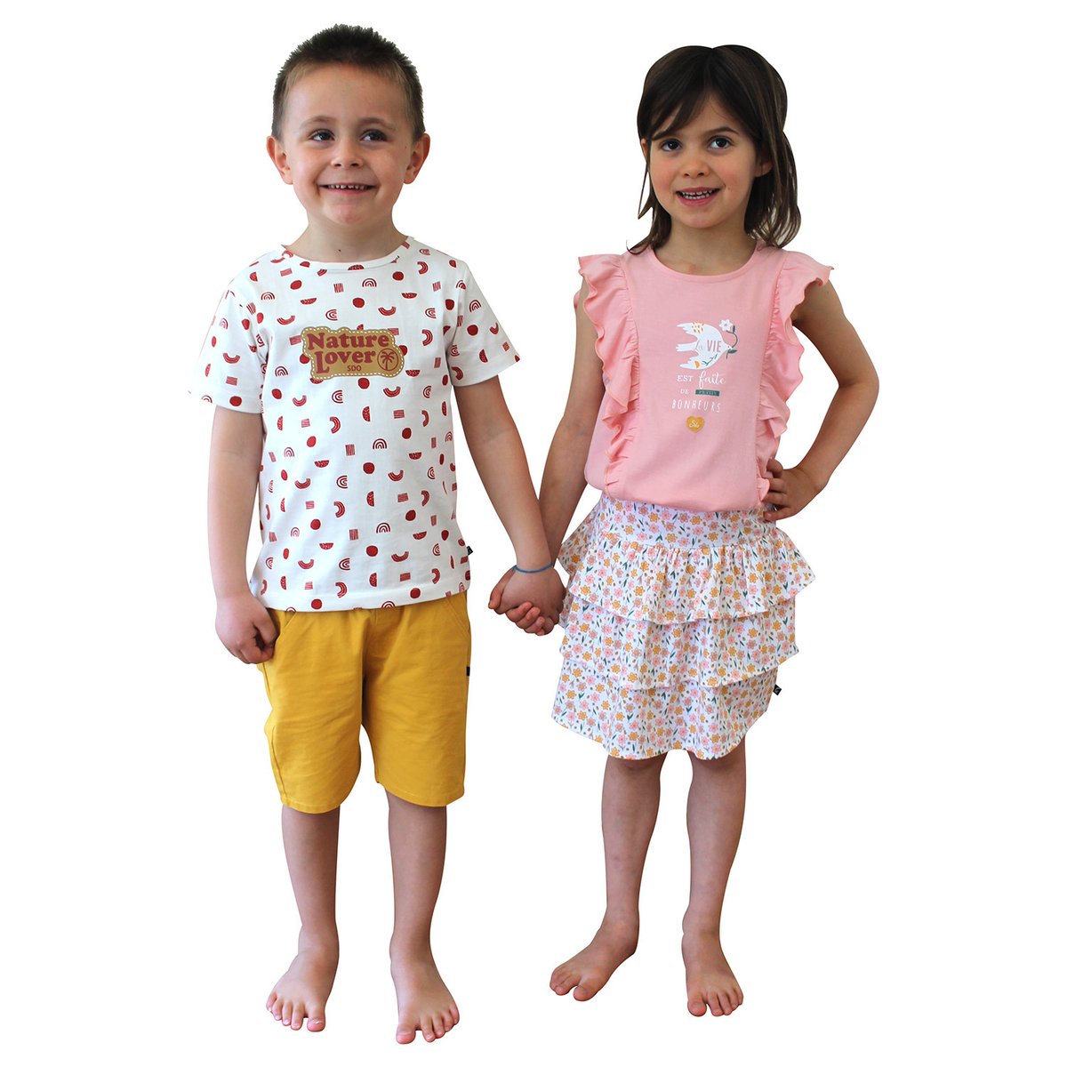 Tee shirt louisette sans manches enfant rose, SUCRE D'ORGE