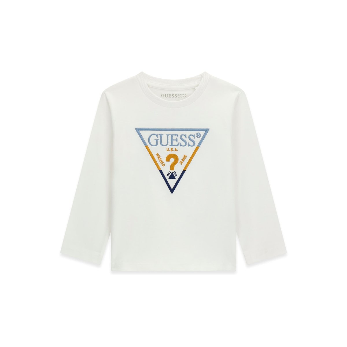 T-Shirt À Logo Brodé blanc, GUESS KIDS