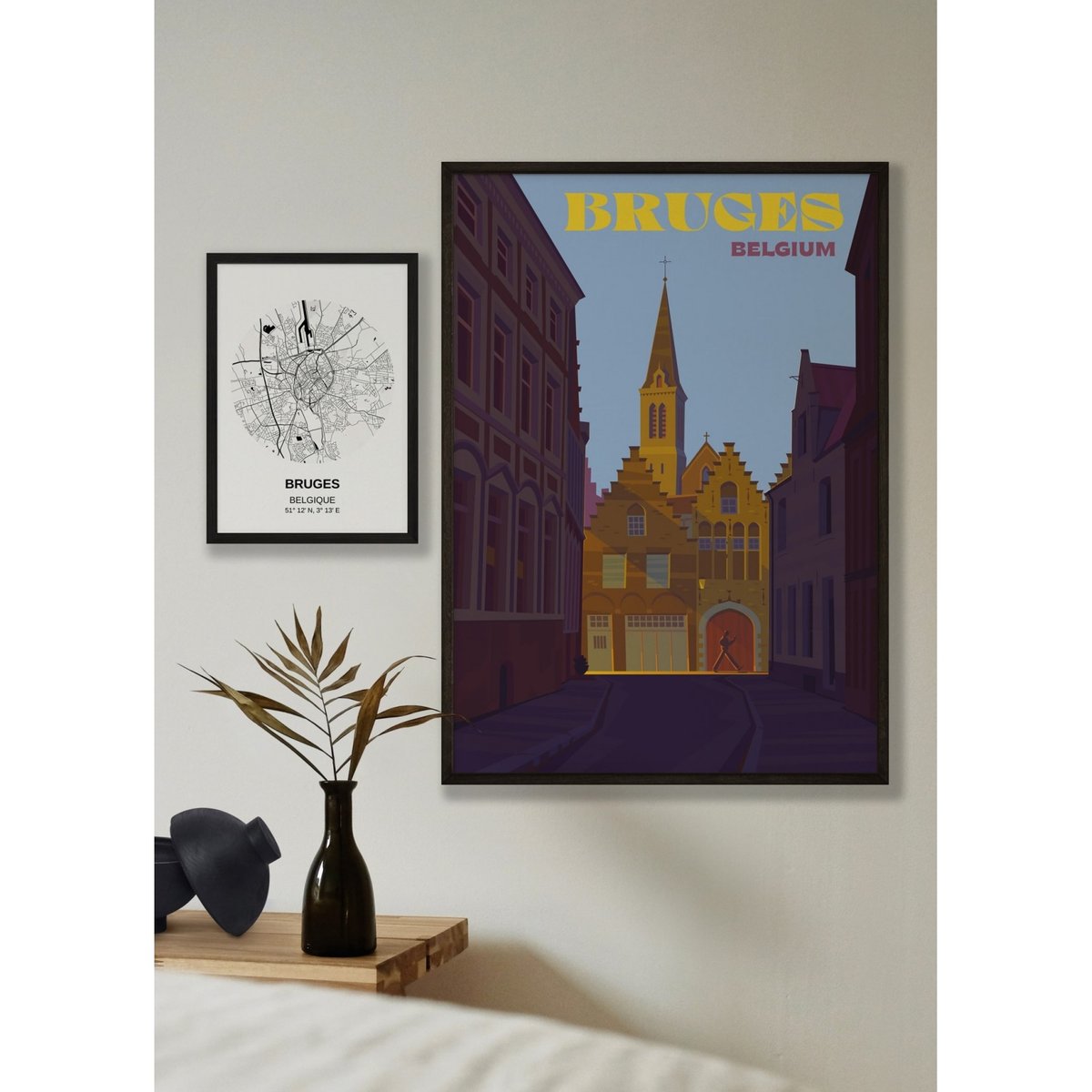Affiche ville Bruges blanc, L'AFFICHERIE