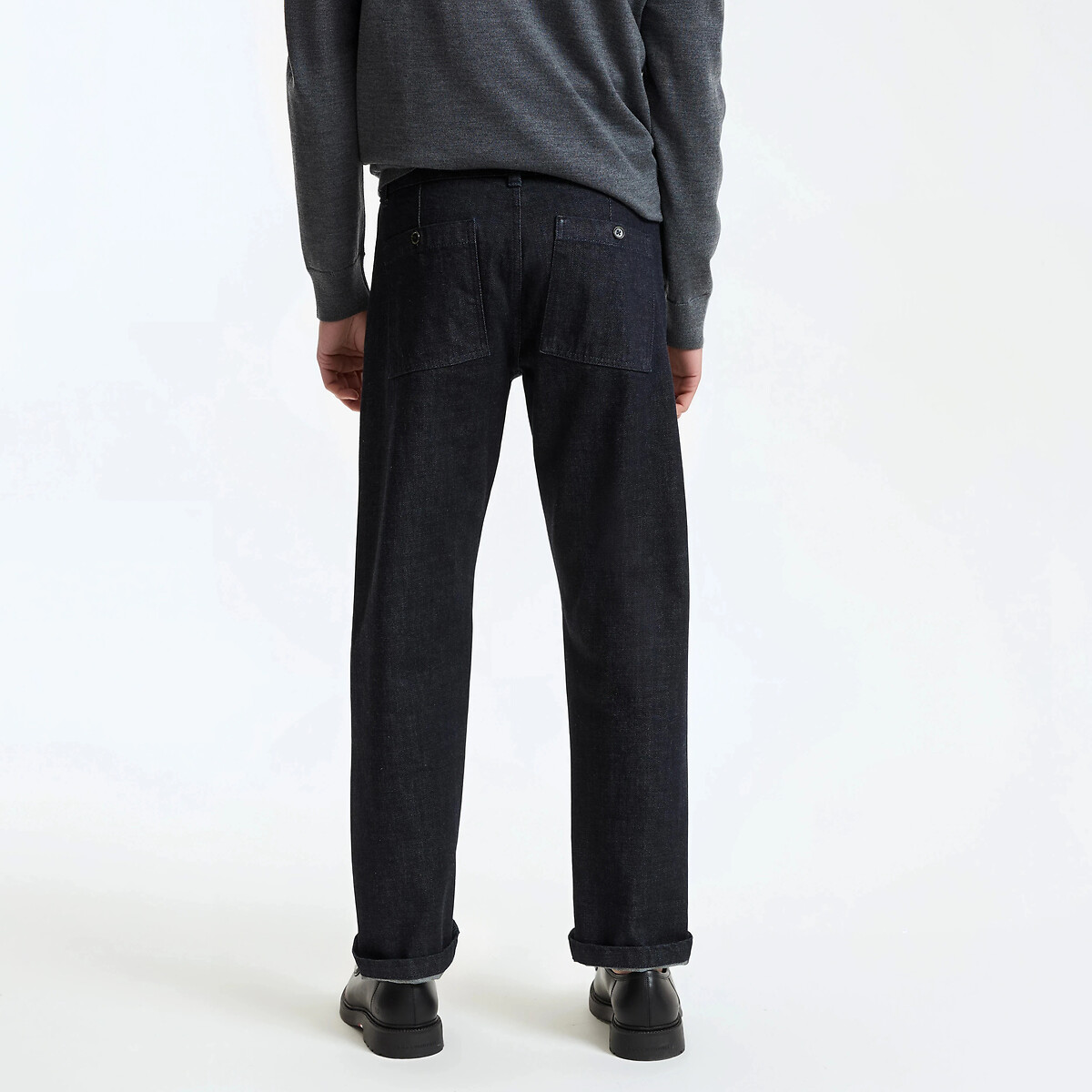 Jean denim Selvedge esprit charpentier bleu brut, LA REDOUTE COLLECTIONS