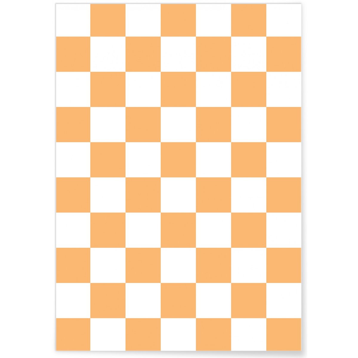 Affiche Damier Orange blanc, L'AFFICHERIE