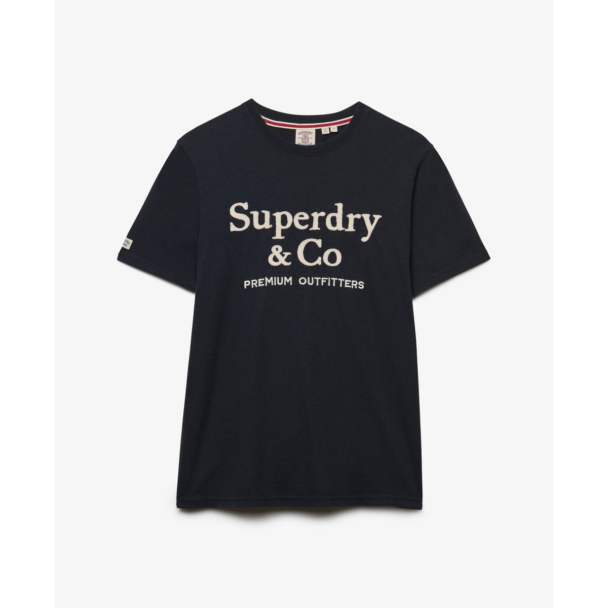 T-shirt Company Logo Coupe Décontractée bleu marine foncé, SUPERDRY