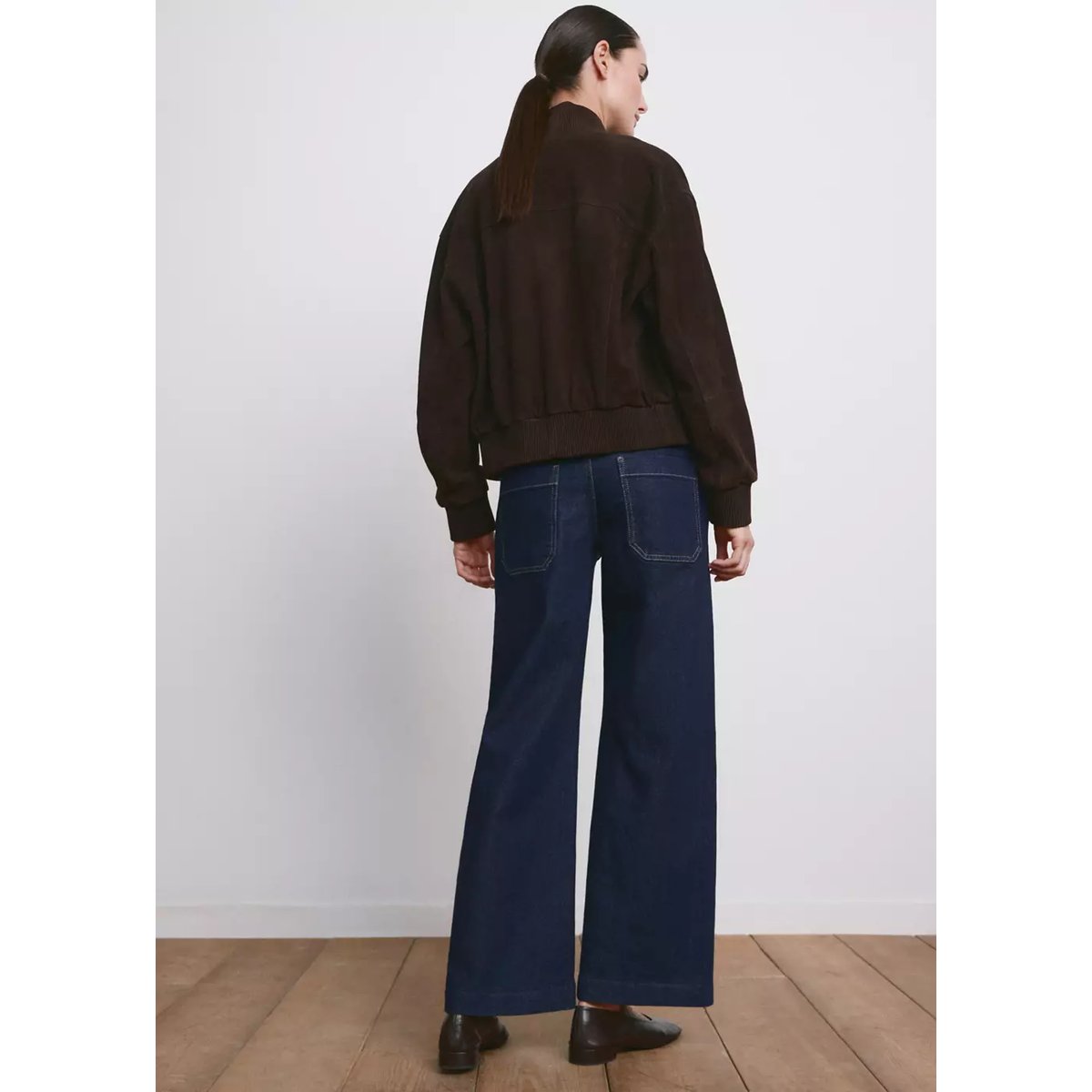 Jean large de grossesse bleu, MANGO