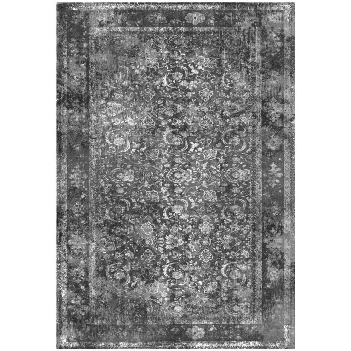 Tapis tissé rectangulaire vintage gris, ARTE ESPINA