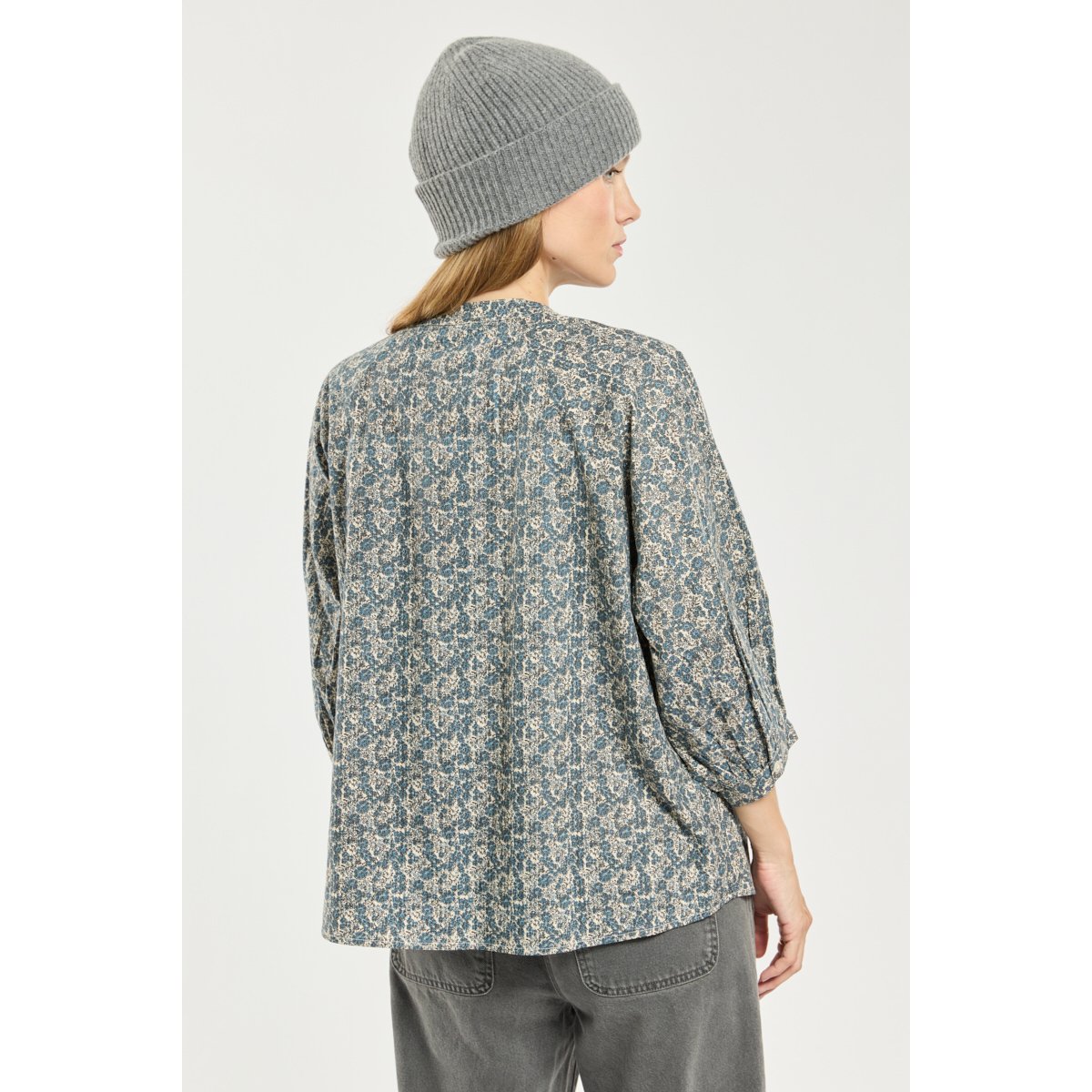 Blouse imprimée - coton imprimé nature/fleurs fusa, TERRE & MER