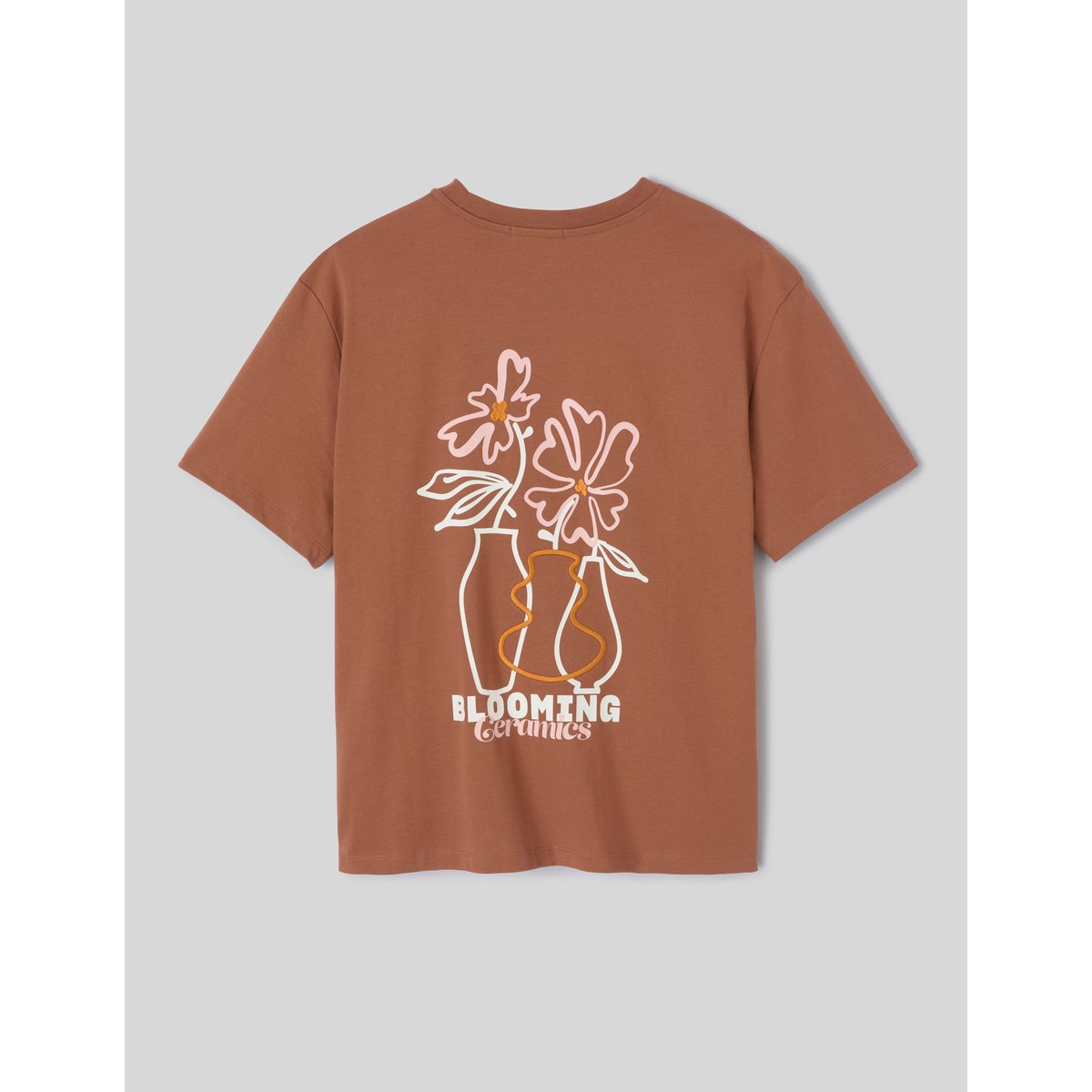 T-shirt imprimé devant / dos camel, BZB