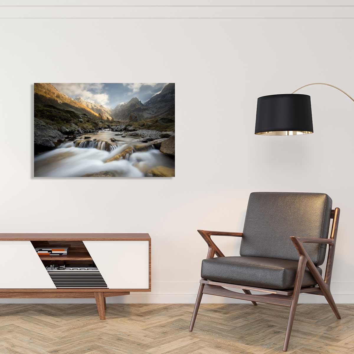 Tableau Rivière des Alpes tableau alu dibond, HEXOA