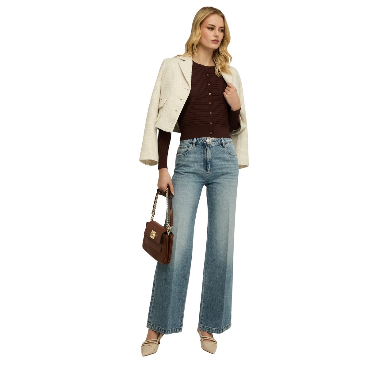 Jean palazzo avec pli repassé light - blue, MOTIVI