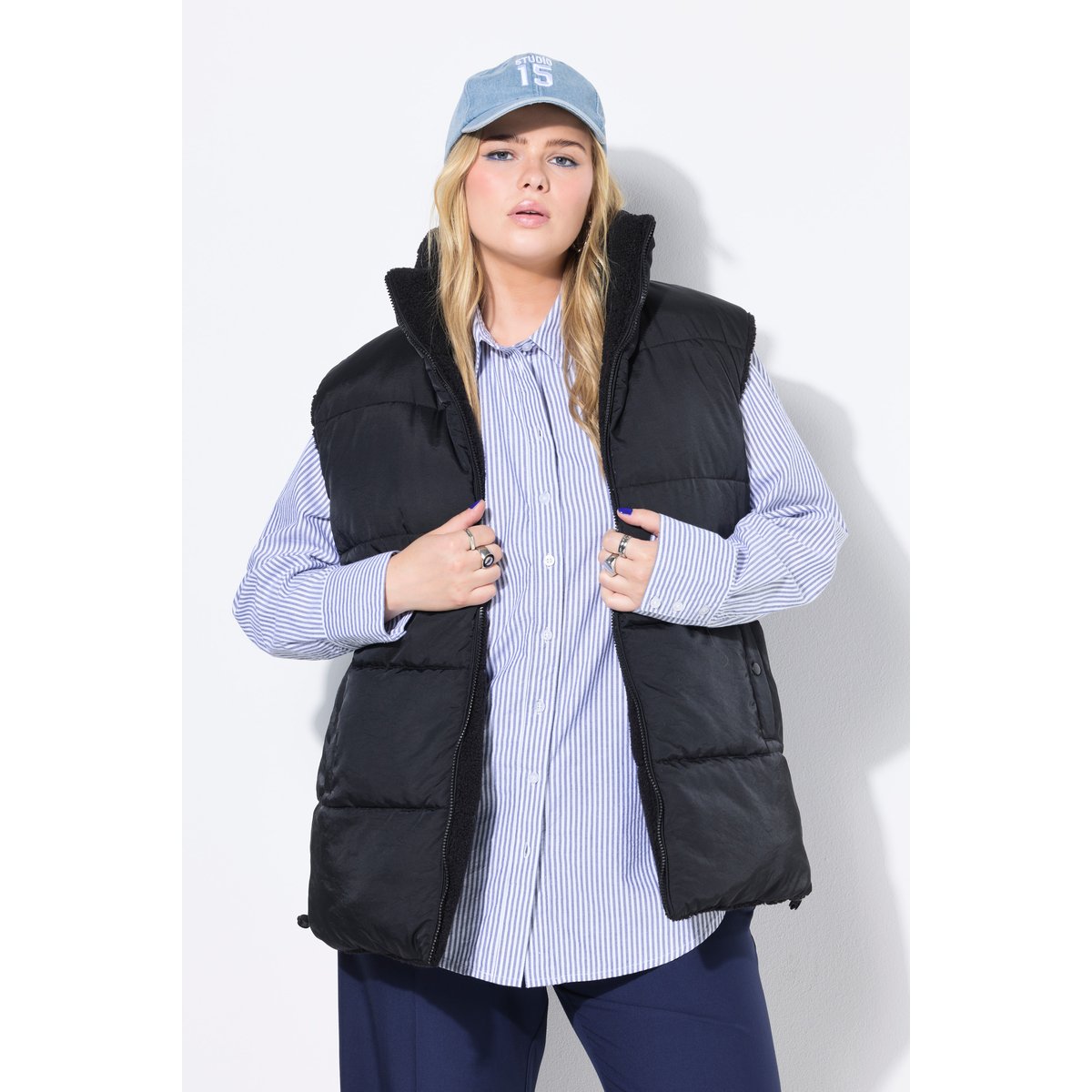 Gilet réversible ample noir, STUDIO UNTOLD