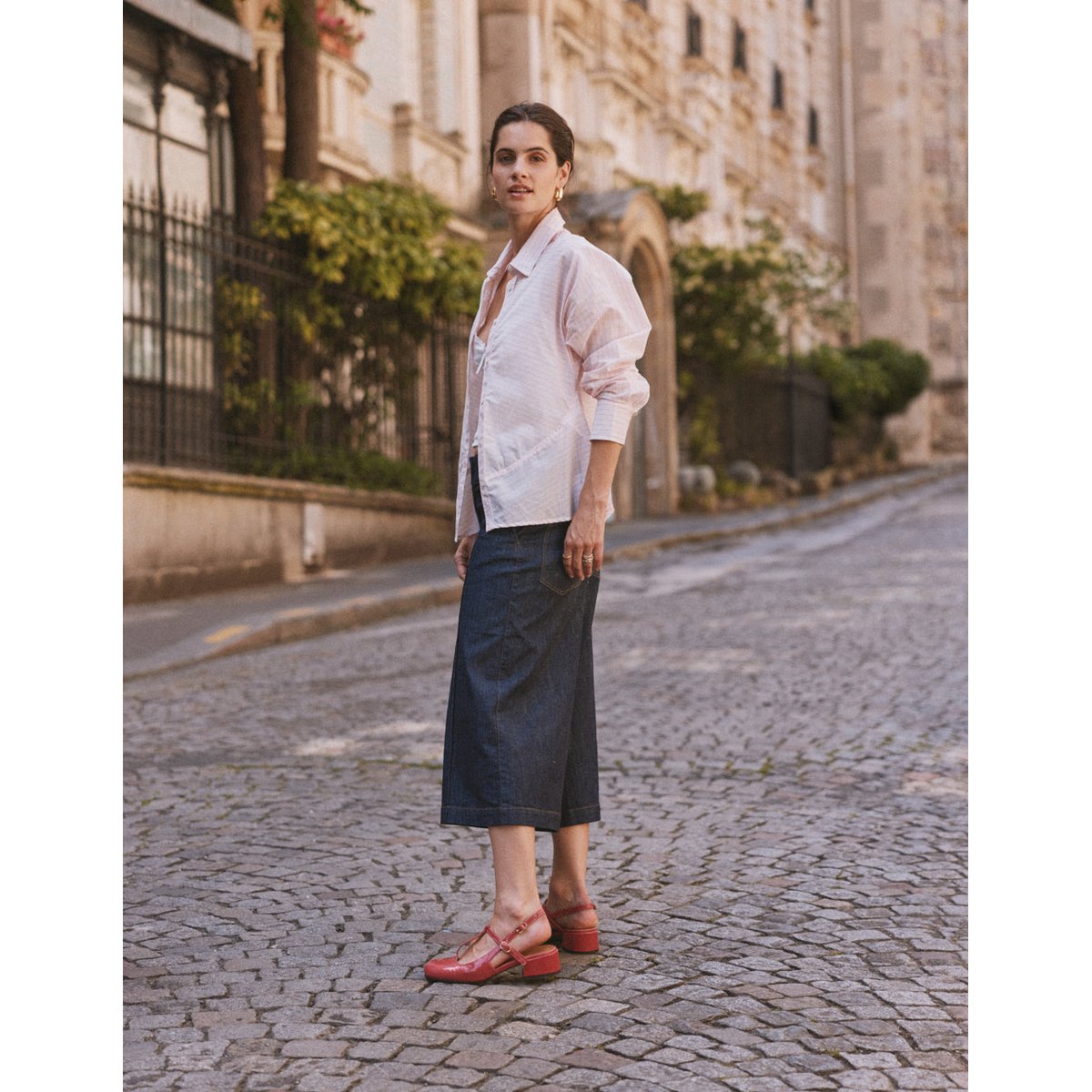 Escarpins RYLA cuir plissé verni rose, ODAJE