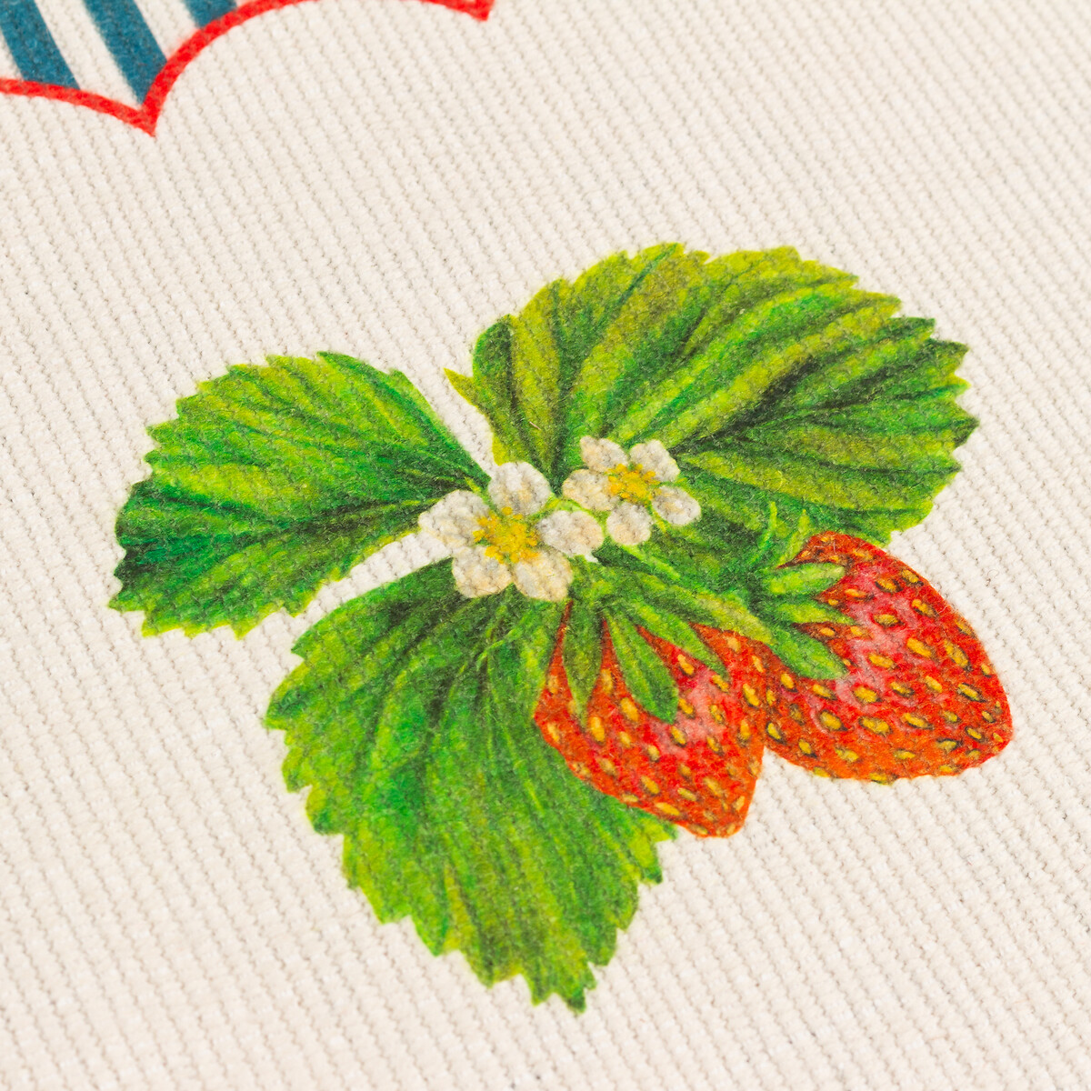 Set of 4 Strawberry Stripe Placemats blue, SO'HOME