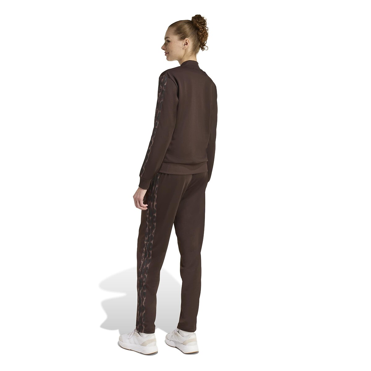 Tuta da ginnastica leopardata Essentials 3 stripes leopardato marrone, ADIDAS SPORTSWEAR