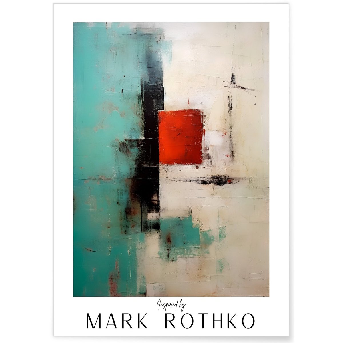 Affiche Mark Rothko n°1 blanc, L'AFFICHERIE