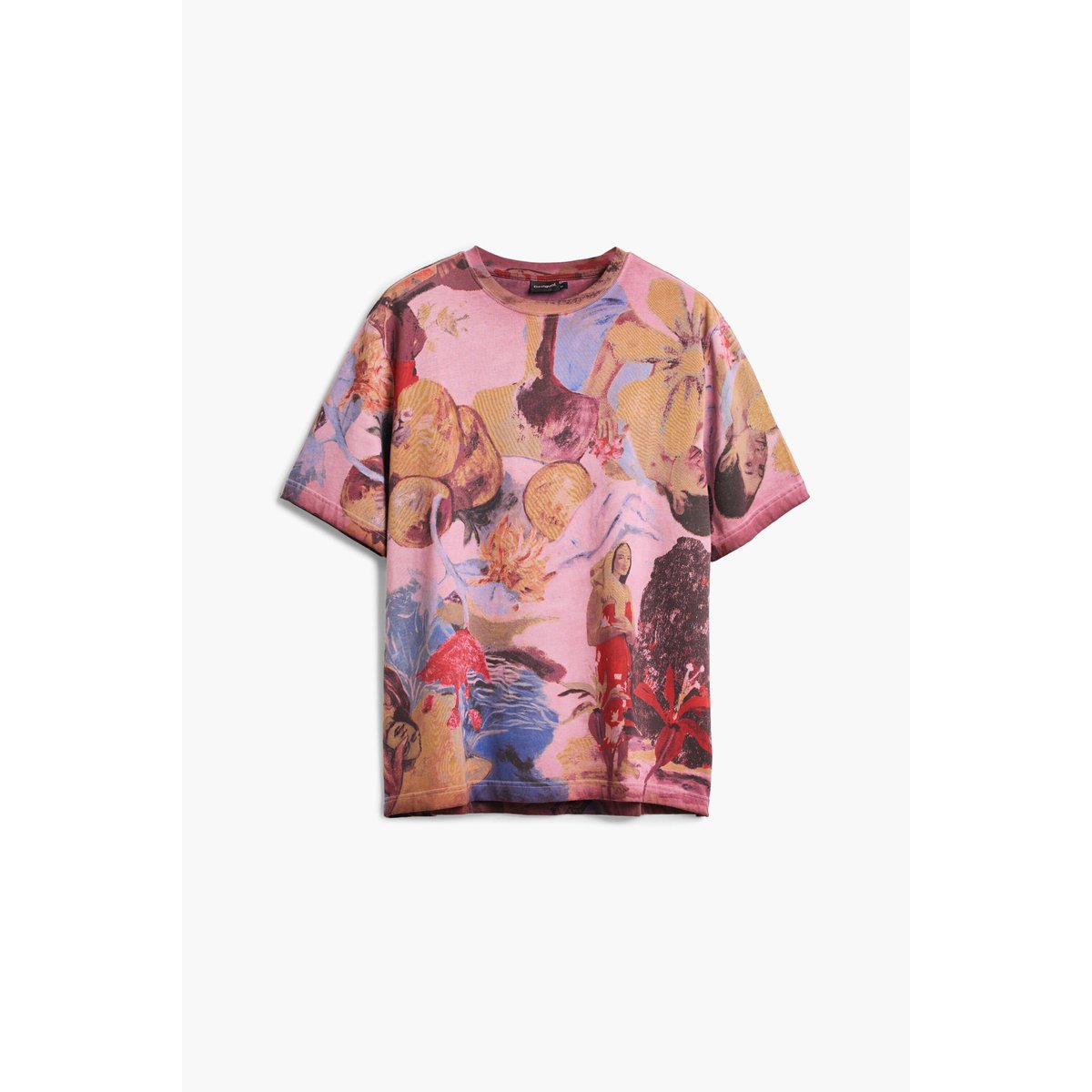 T-shirt imprimé floral rouge, DESIGUAL