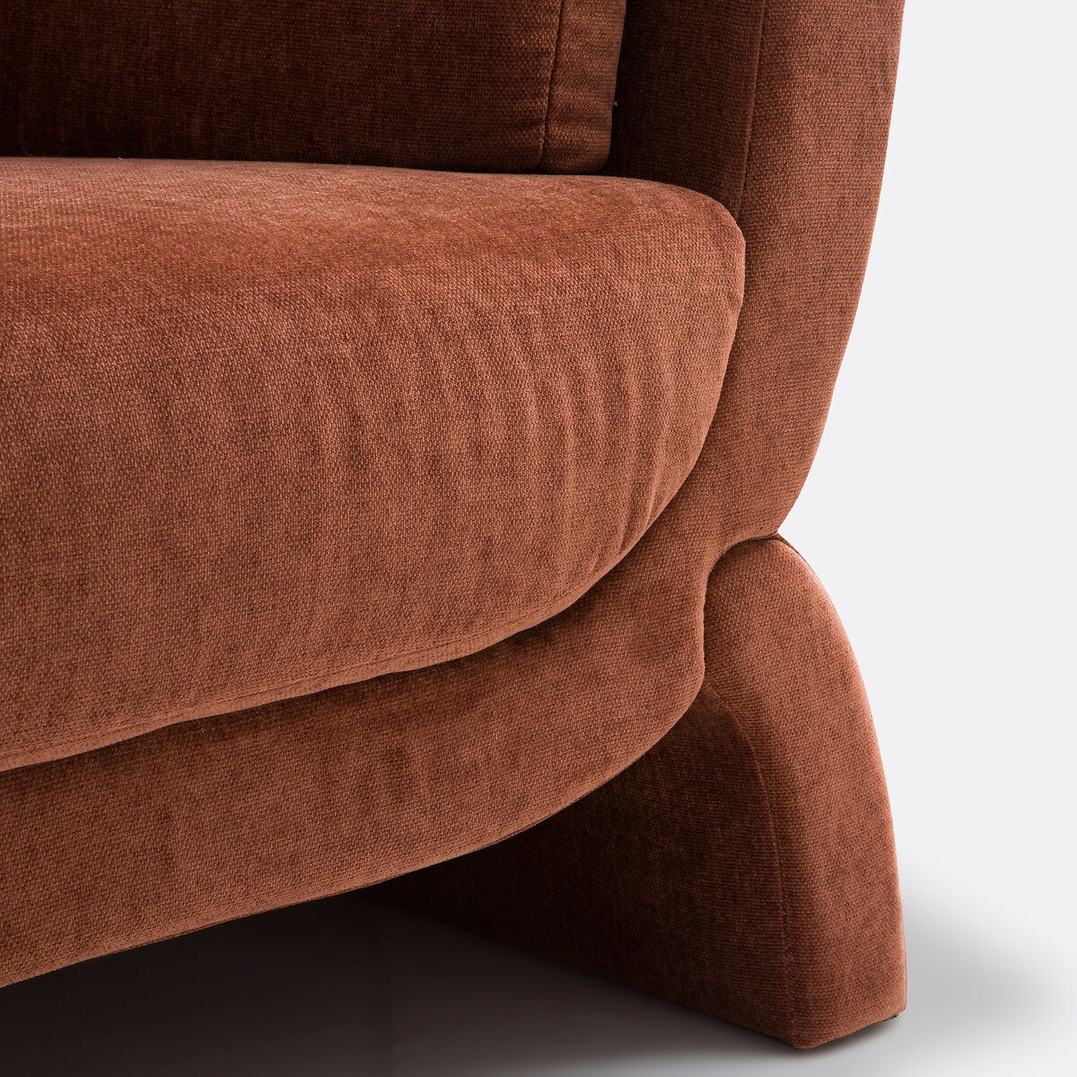 Fauteuil tissu texturé, Hunga terracotta, LA REDOUTE INTERIEURS