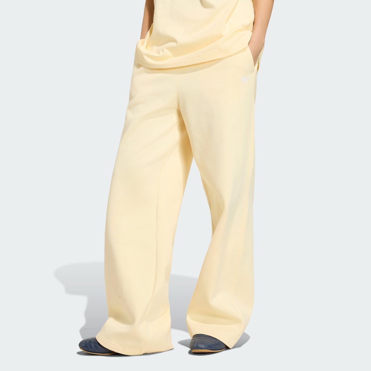 Pantalon Wide Leg Molleton Essentials Pantalon Wide Leg Molleton Essentials warm vanilla, adidas Originals