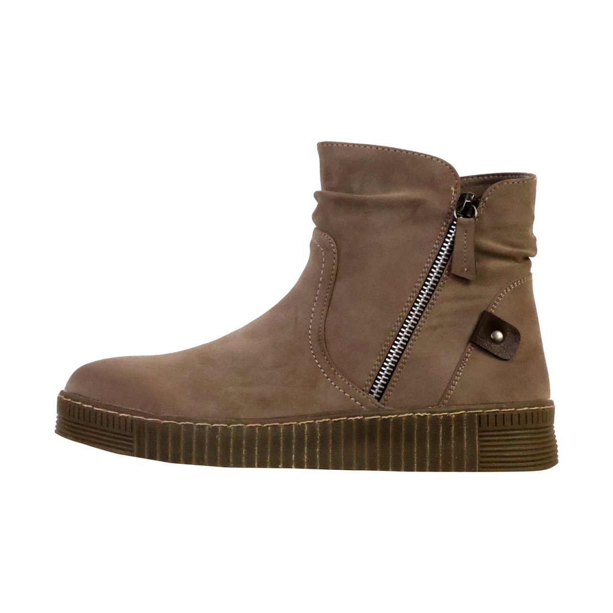 Bottines à Zip taupe, THE DIVINE FACTORY