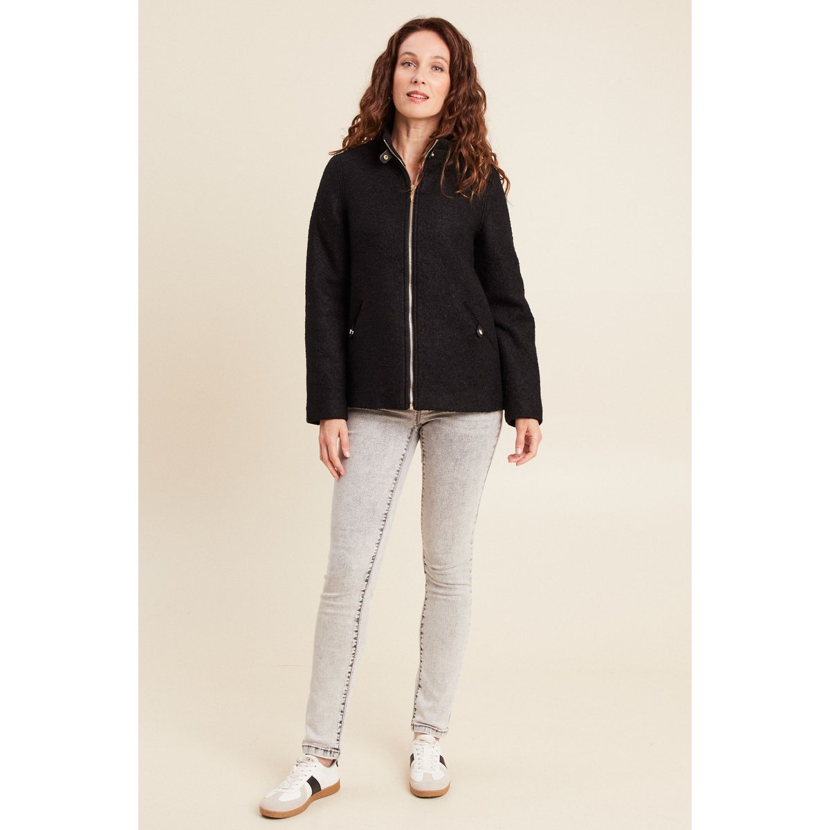 Manteau doublé avec capuche noir, BREAL