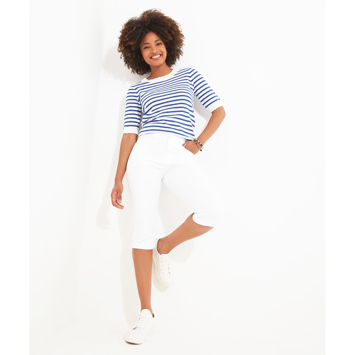Pantalon Capri Rétro blanc, JOE BROWNS
