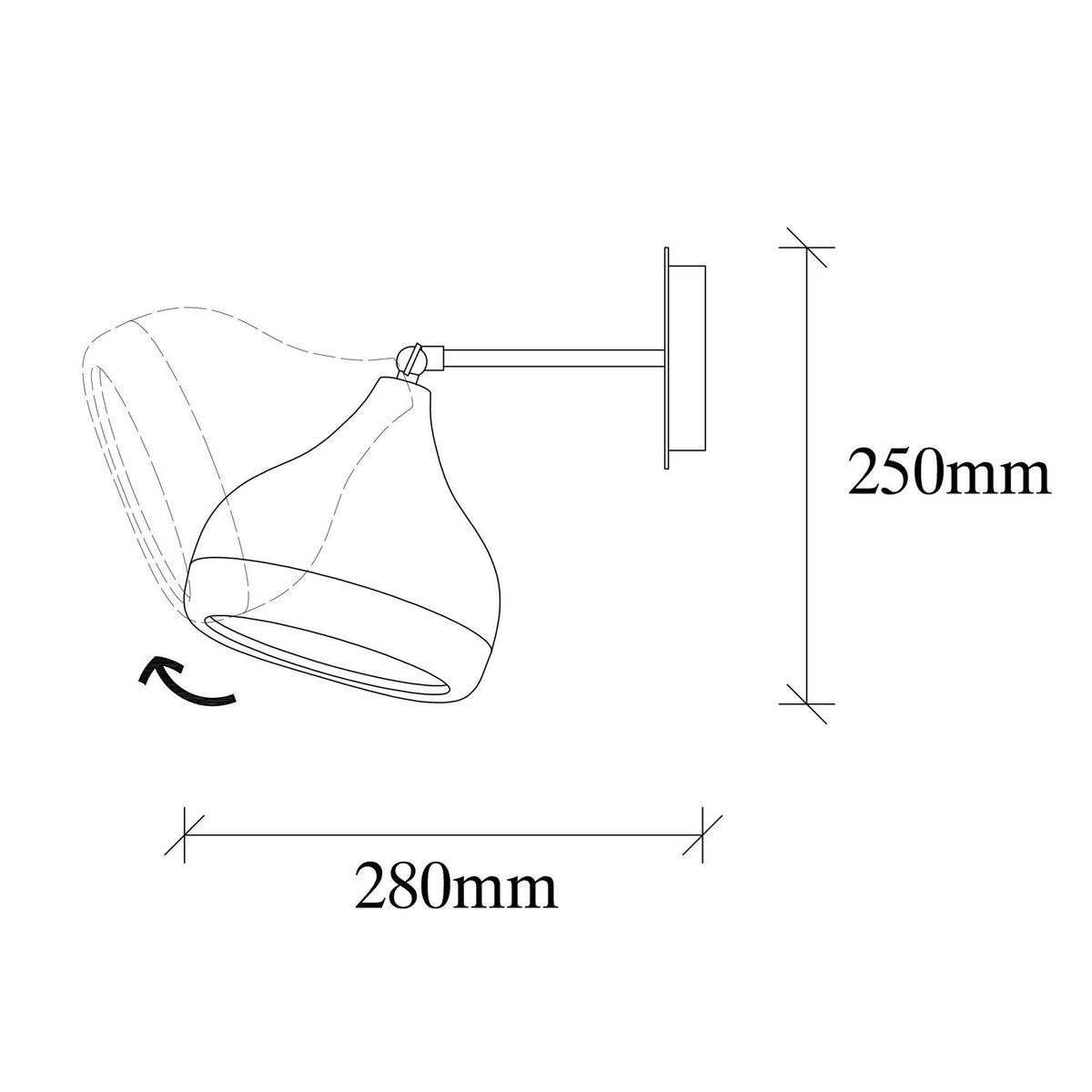Applique murale orientable noir & cuivré, moderne chic SILE noir, PIER IMPORT