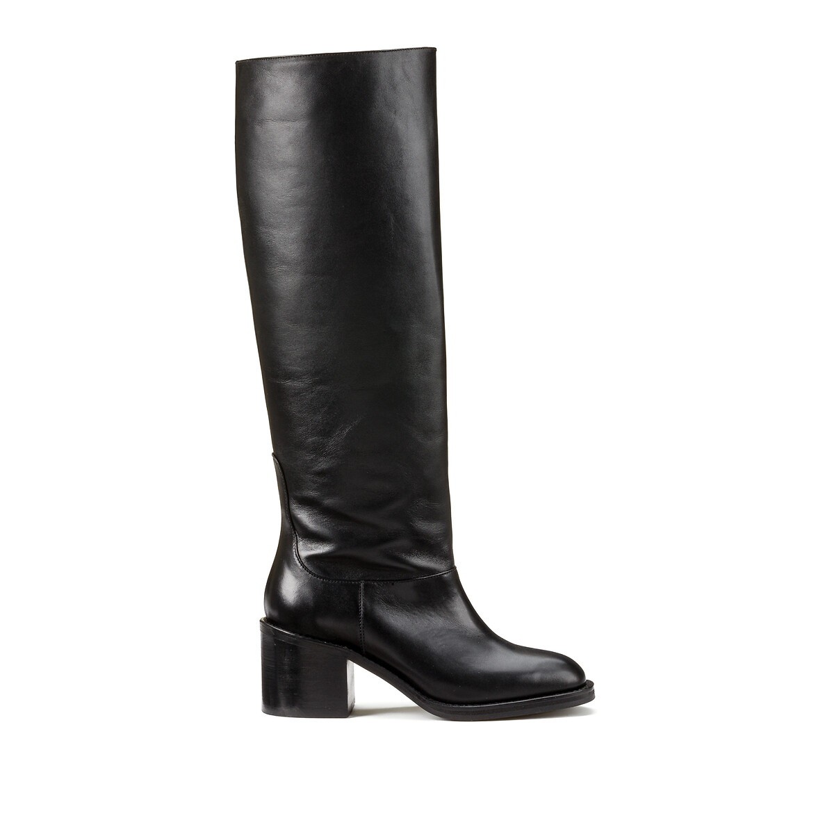 Bottes cavalières cuir, Signature LUDIVINE noir, LA REDOUTE COLLECTIONS