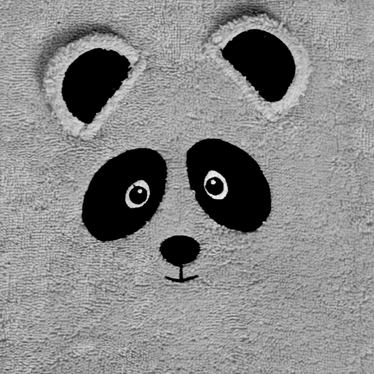 Drap de bain enfant PANDY PANDA gris cendré, SENSEI MAISON