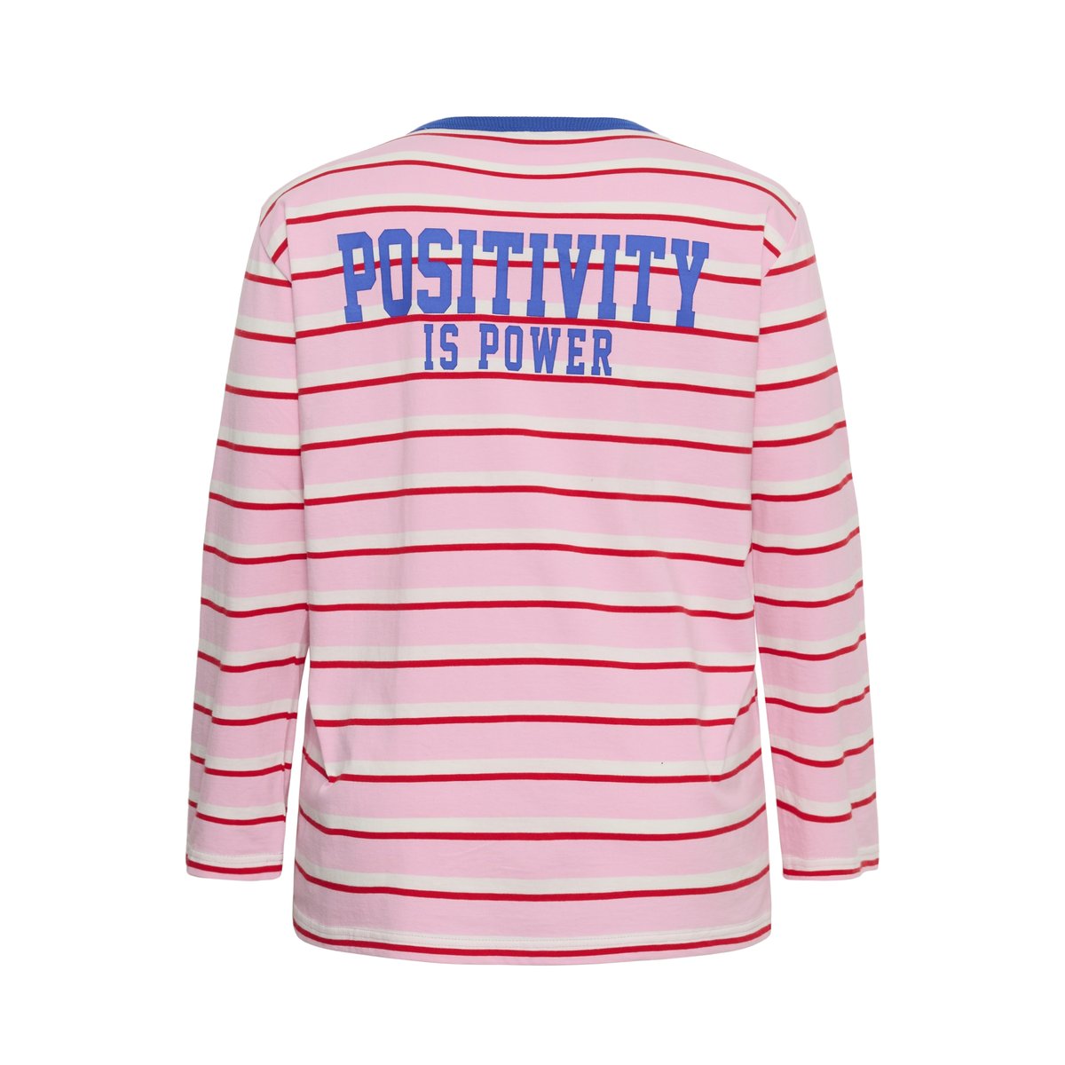 T-shirt à manches longues rose rouge pink/red, chalk stripe, KAFFE CURVE