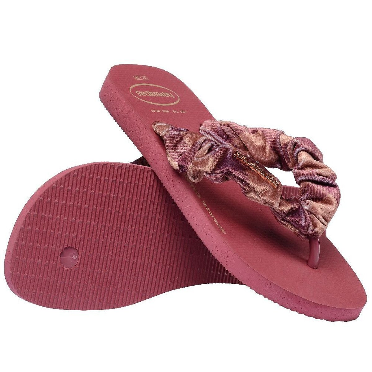 Tongs TOP SCRUNCHIES bordeaux, HAVAIANAS