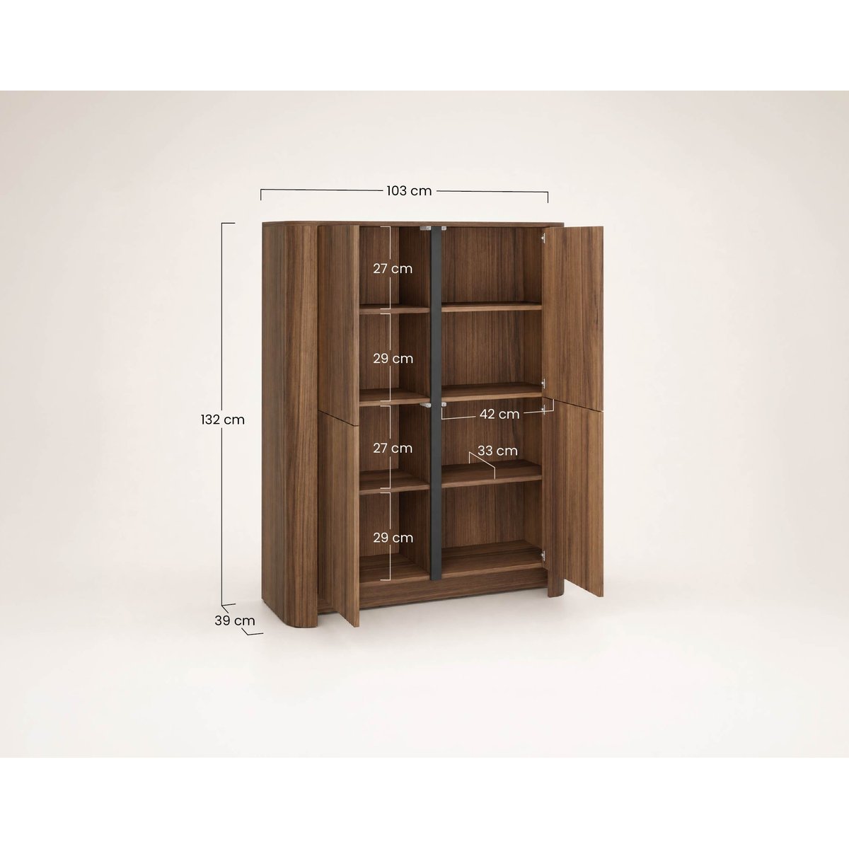 Buffet - YOURI effet noyer, BEST MOBILIER
