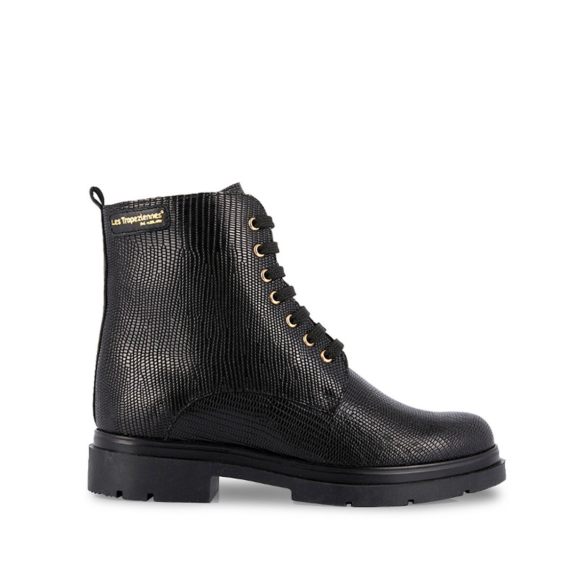 Boots à lacets cuir Soraya noir, LES TROPEZIENNES PAR M.BELARBI
