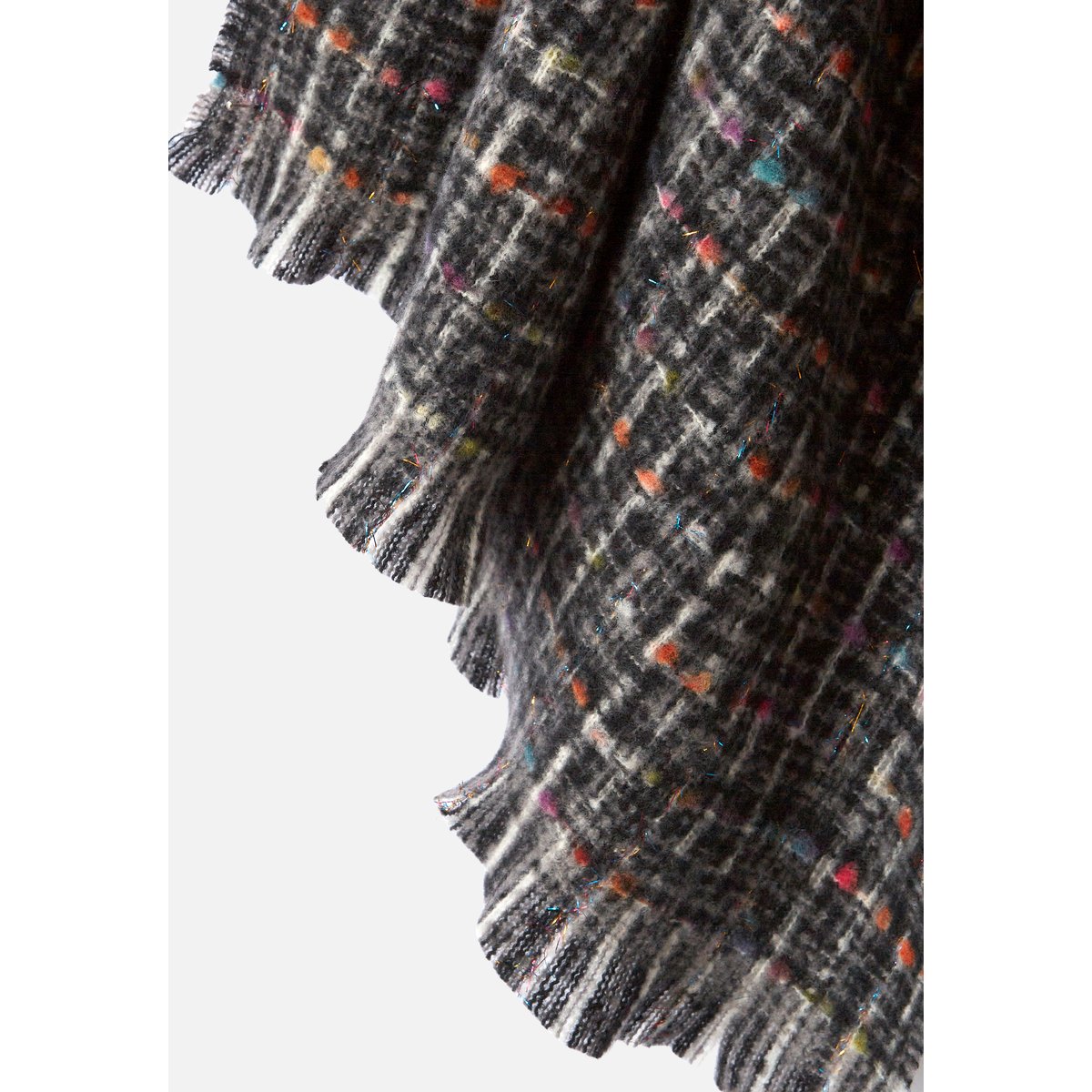 Echarpe effet tweed gris multicolore chiné, DAMART