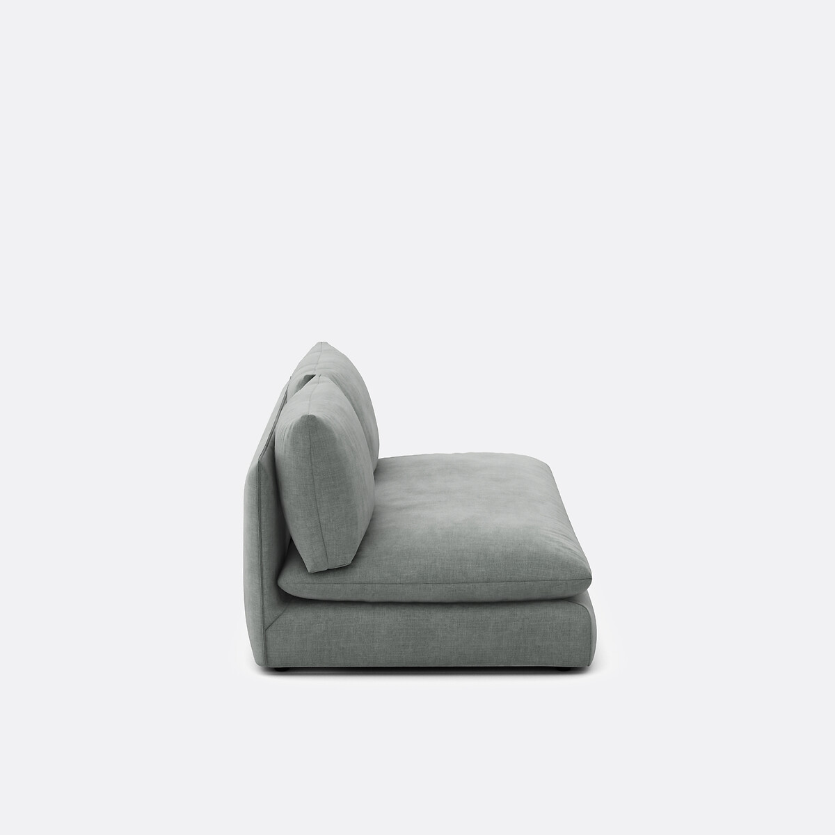 2-sitziges Bankelement für ein modulares Sofa, in Strukturstoff, MALO grautürkis, LA REDOUTE INTERIEURS