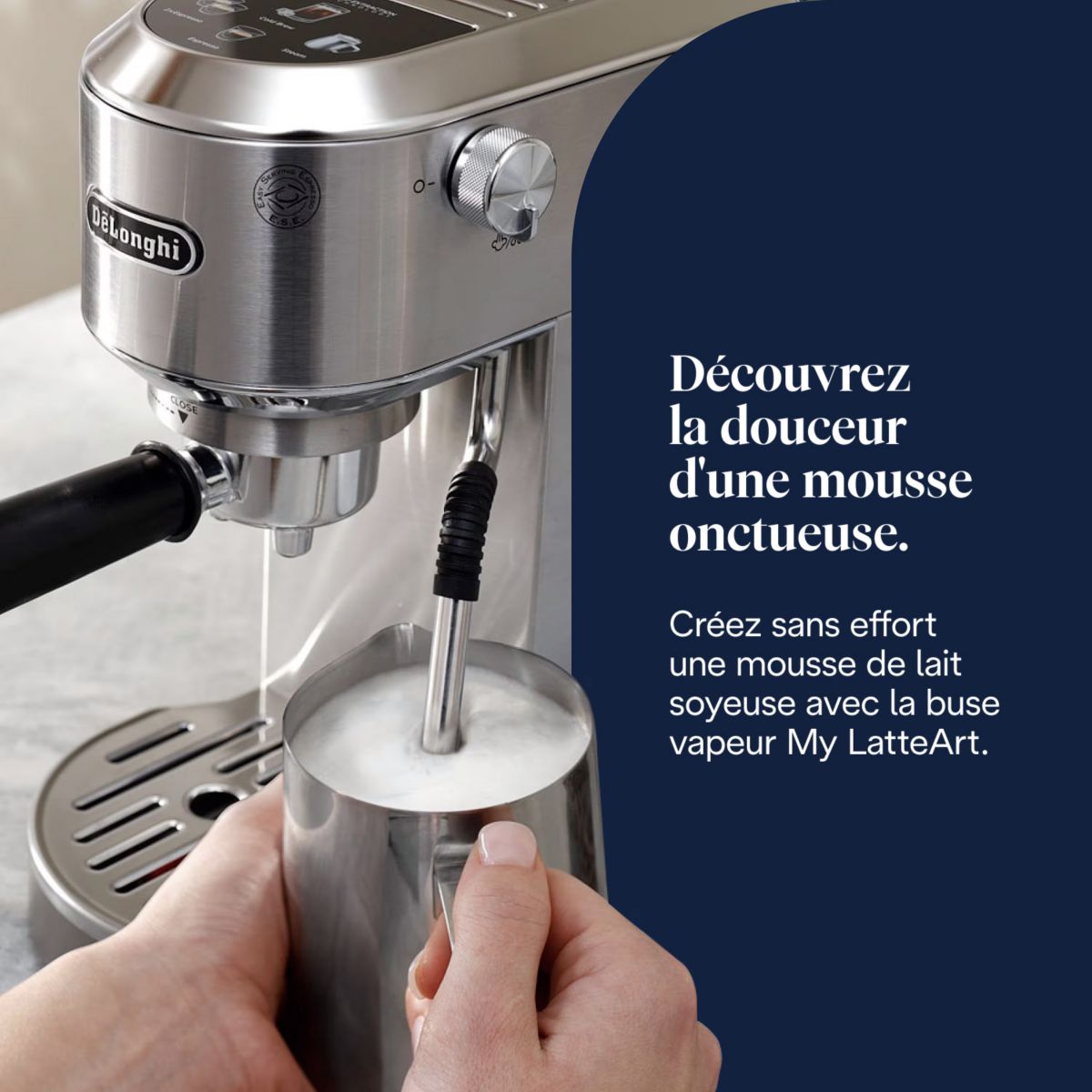Machine à expresso EC890.M Dedica Duo Métal couleur unique, DELONGHI
