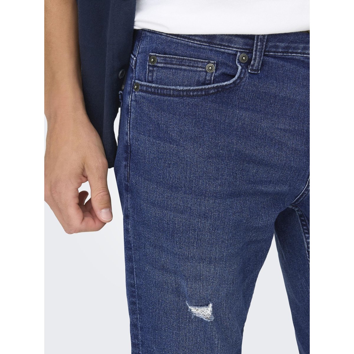 Jean Slim dark blue denim, ONLY & SONS