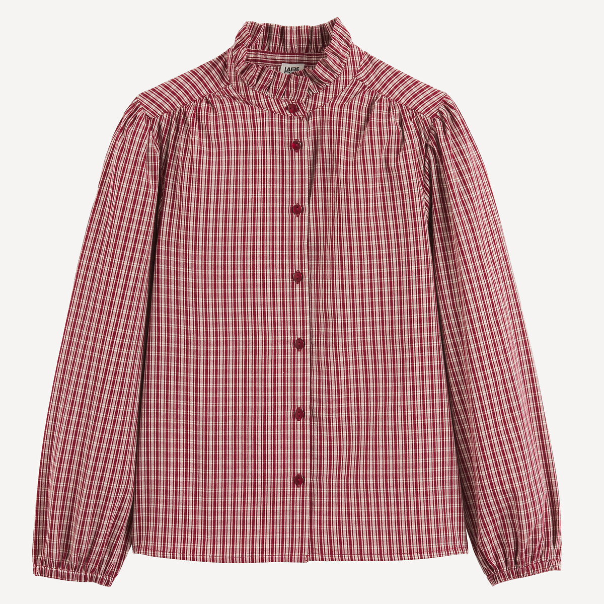 Checked Long Sleeve Victorian Collar Shirt checked, LA REDOUTE COLLECTIONS