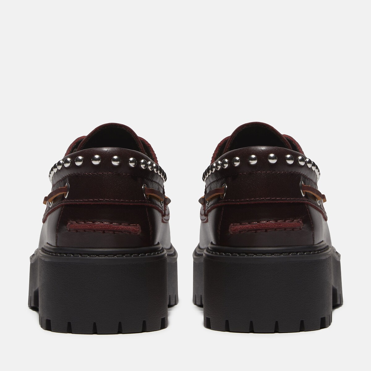 Derby-Schuhe mit Keilabsatz, aus Leder, mit Nieten, STONE STREET BOAT SHOE bordeaux , TIMBERLAND