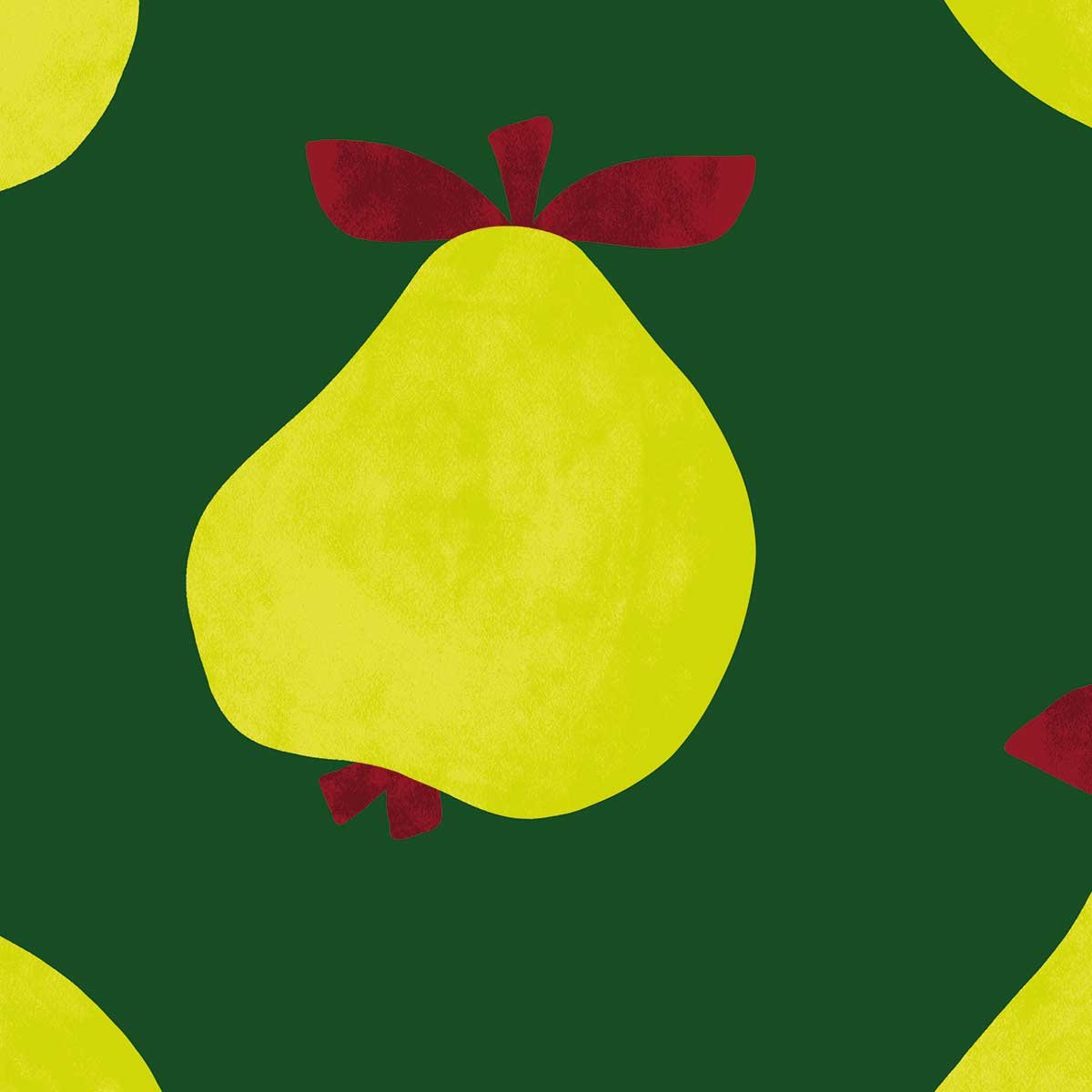 Papier peint poire pop intissé, HEXOA