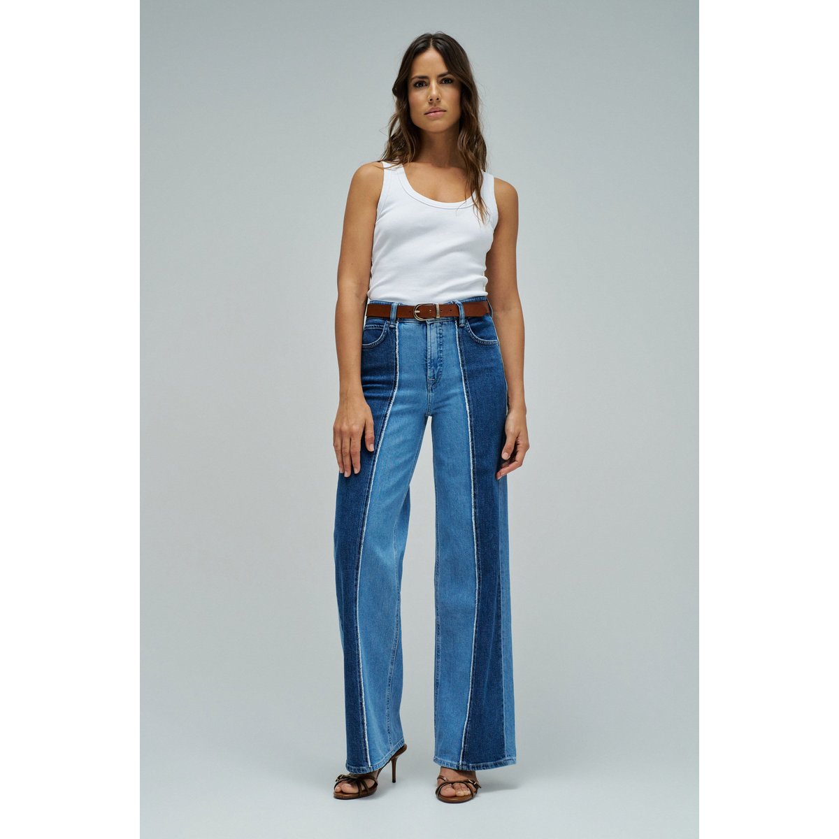 JEAN FAITH PUSH IN WIDE bleu, SALSA JEANS