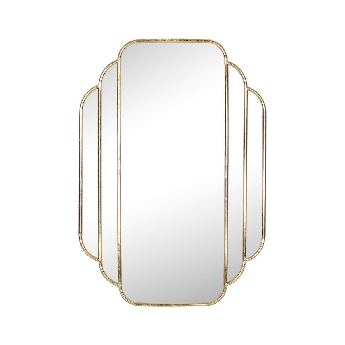 Miroir métal art déco 60x85cm or, EMDE