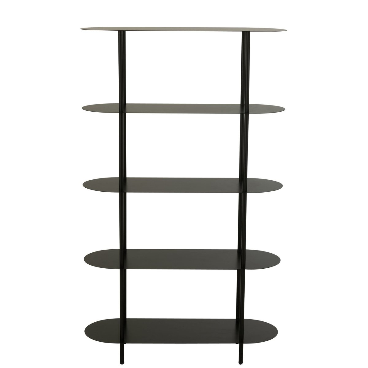 Etagère bibliothèque en métal noir 5 tablettes - OVALO noir, HELLIN, DEPUIS 1862