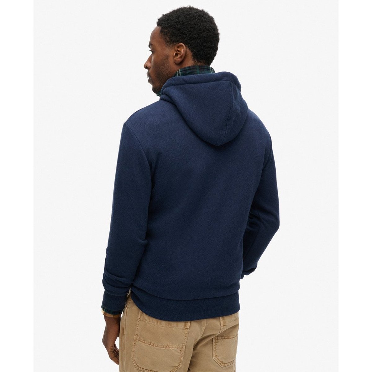 Sweat à capuche Vintage Logo bleu marine, SUPERDRY