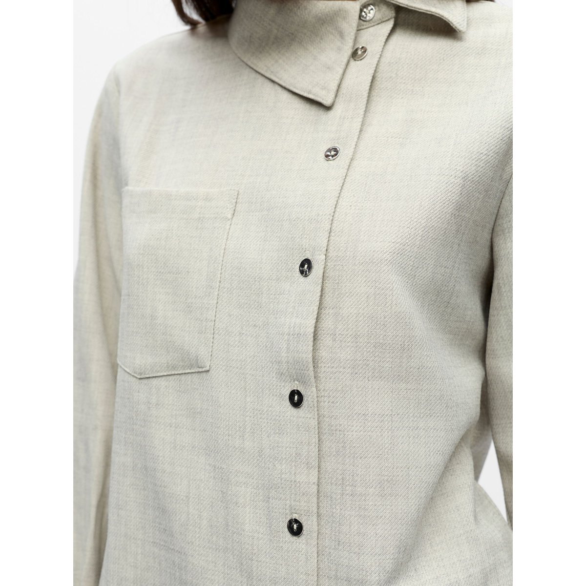Chemise gris - light grey melange, OBJECT