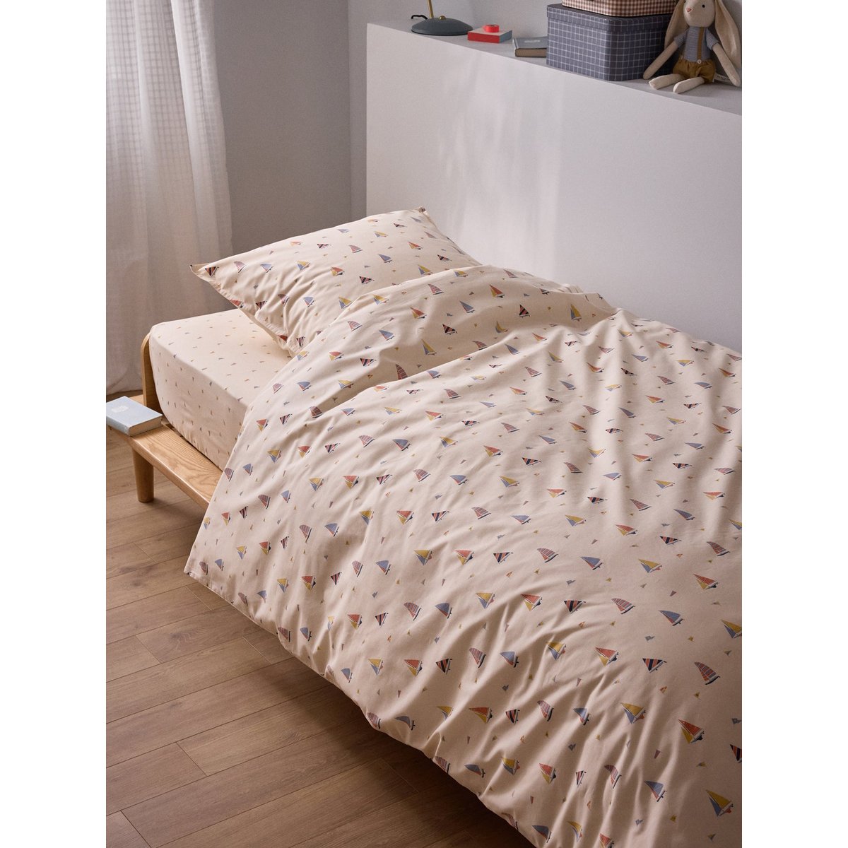 Housse de couette percale de coton "MATEO" imprimérime multico, CYRILLUS