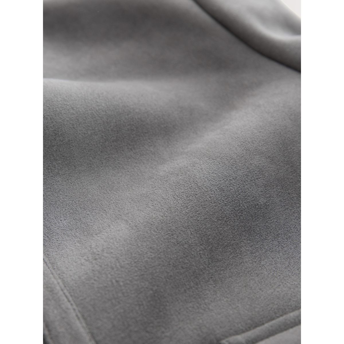 Veste en suédine à doublure peau de mouton gris anthracite, NEXT