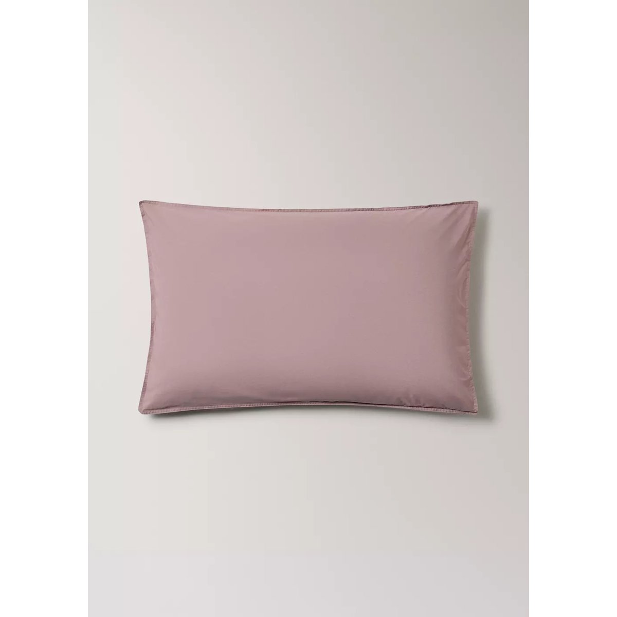 Deux taies d'oreiller double surpiqûre 300 fils coton 50x75 cm rose pâle, MANGO HOME