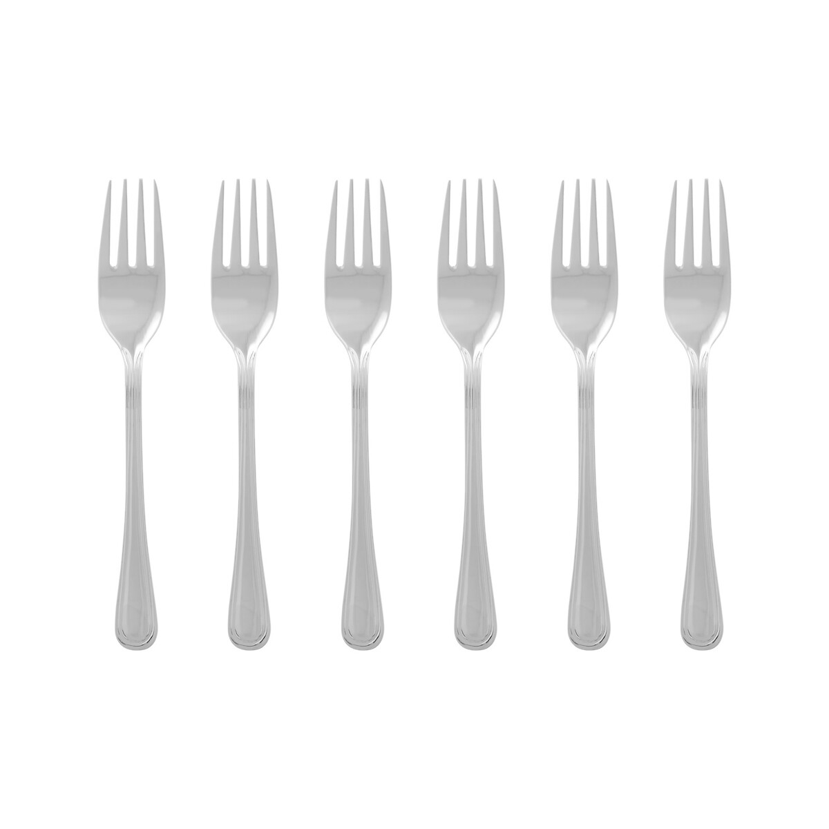 Set of 6 Cake Forks silver-coloured, SO'HOME