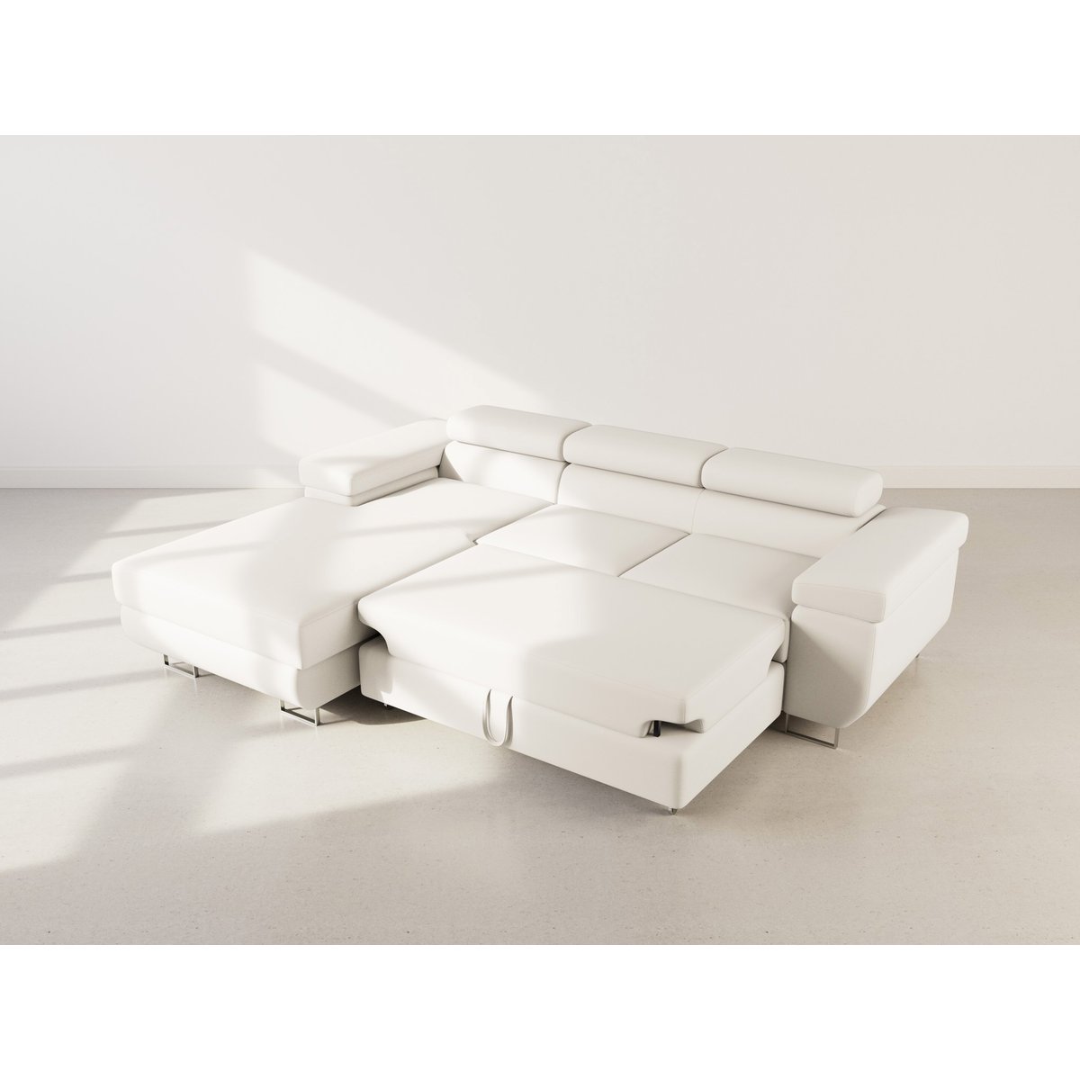 Canapé d'Angle Convertible 6 places - PABLO beige, BEST MOBILIER